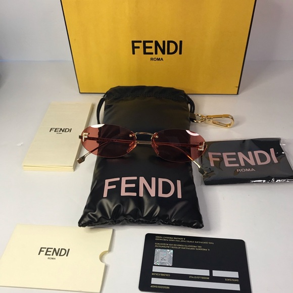 💯 - New Authentic Fendi FIRST FE 4075US 30S Oval Sunglasses - Picture 12 of 17
